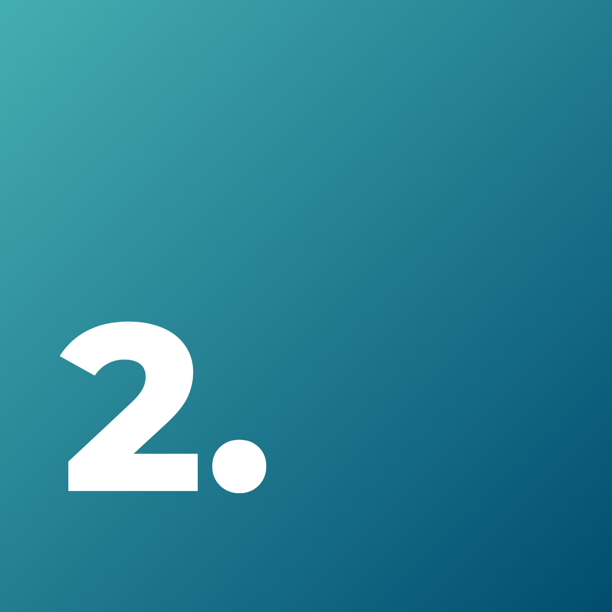 Blue gradient background with number two