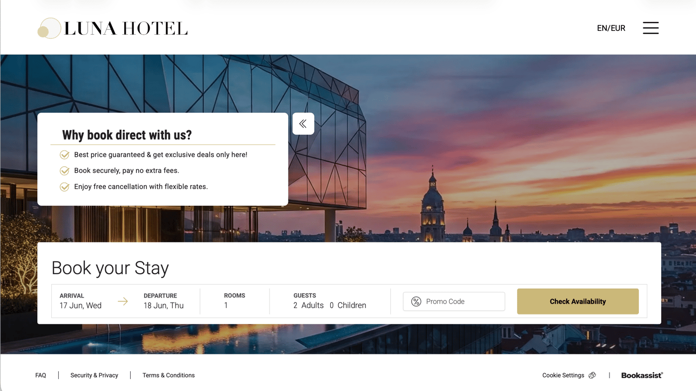 Unique Selling Points on Desktop