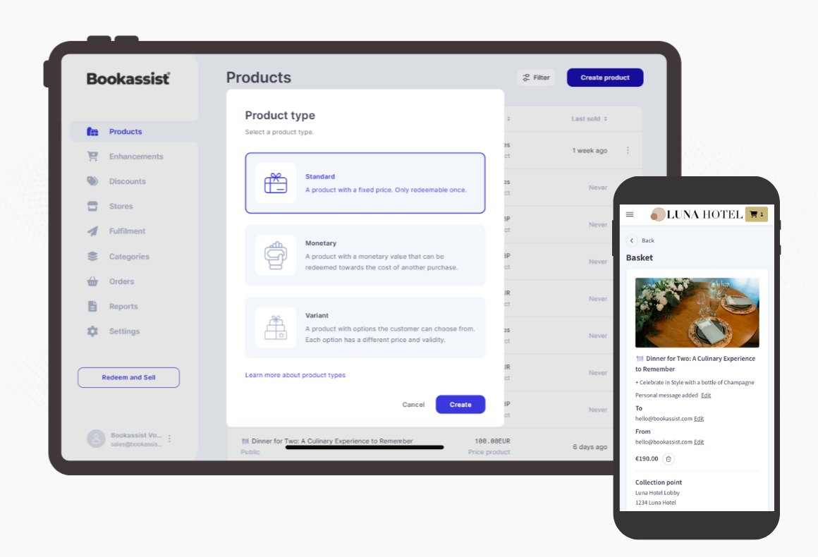 Vouchers Page - Image Presentation CMS